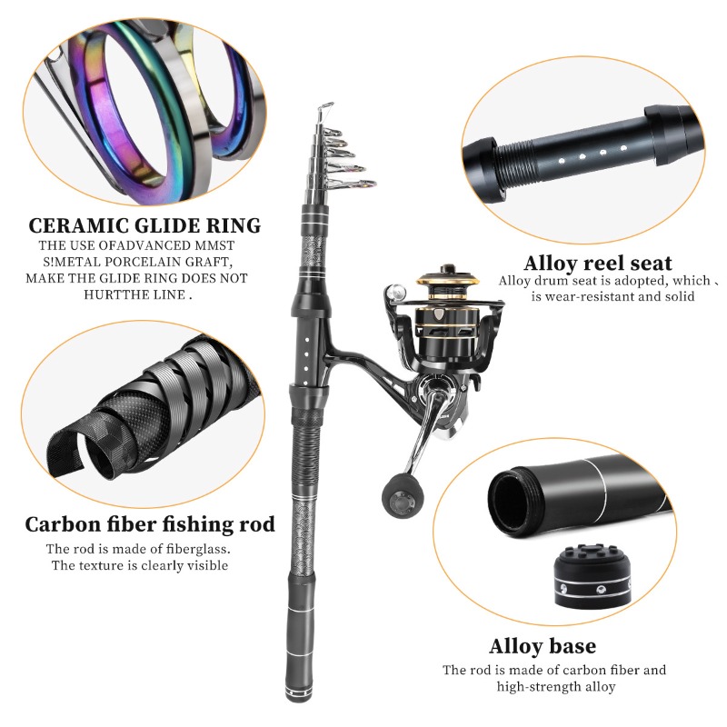 Carbon Fiber Telescopic Fishin - Reel Spare Spool 评论和价格