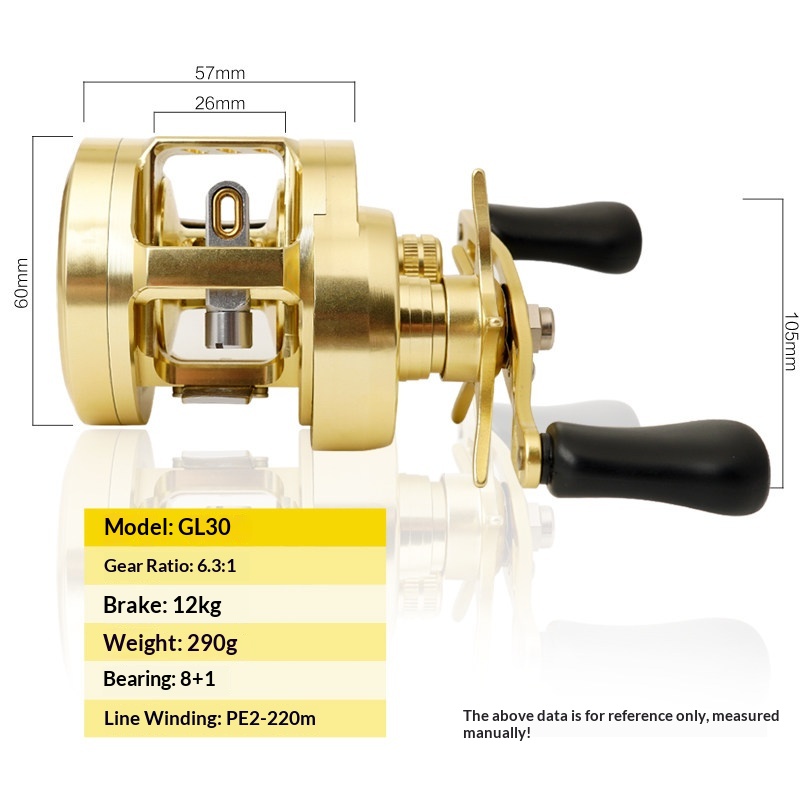 GL30 Full Metal Magnetic Baitc - Trolling Reel 评论和价格